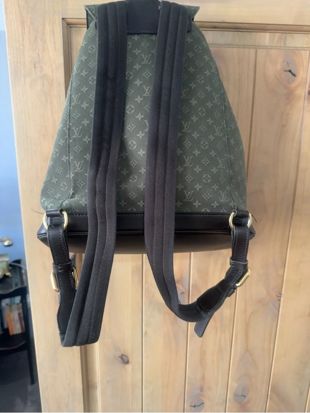 Vintage Louis Vuitton Monogram Mini Lin Montaoursis Backpack.